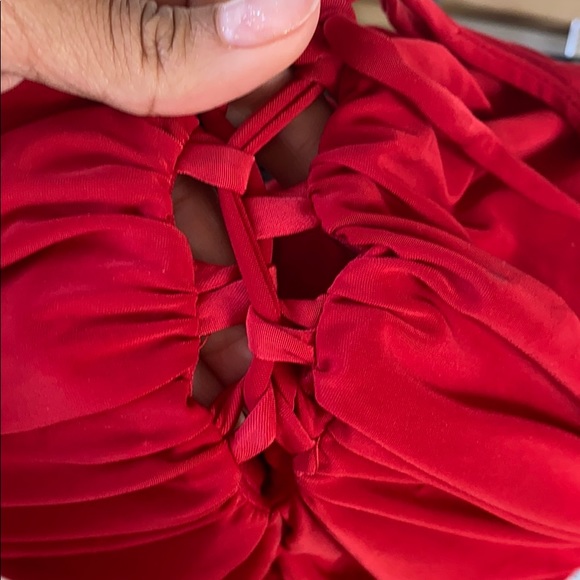 RUCHED RED DRESS - Picture 3 of 3